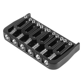 Electric Guitar Hardtail Fixed Bridge Guitar Fixed Bridge Guitar Bridge Electric Guitar Fixed Bridge Electric Guitar Fixed Bridge for 6-String Electric Guitar Tuning (Black with Silver