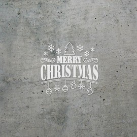 Decal Stickers of Merry Christmas Banner (White) (Set of 2) Premium Waterproof Vinyl Decal Stickers for Laptop Phone Accessory Helmet Car Window Mug Tuber Cup Door Wall - ANDVER1d87273WH