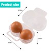 2pcs Egg Holder Container, 2 Girds Plastic Egg Storage Box