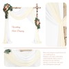 Wedding Arch Draping Fabric,2 Panels 28" x20ft Ivory and Cream