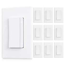 ELEGRP EDM25BC Companion Dimmer Switch - NOT for STANDALONE USE, Requires EDM25BM Master Switch, 10 Pack, Matte White