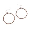 Copper Stamped Boho Hoop Dangle Earrings Bohemian Boho