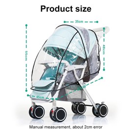 Universal Rain Cover for Pushchairs, Rain Cover for Buggy, Comfortable Access Window, Good Air Circulation, Free from Harmful Substances