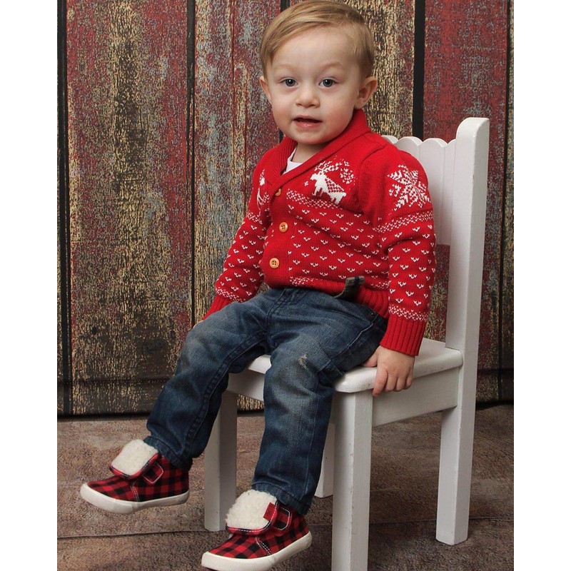 ZOEREA Toddler Unisex Baby Button-up Cotton Coat Deer Christmas Cardigan