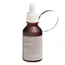 [Mary&May] Hyaluronics Serum 1.01 Fl Oz / 30 ml | Hydrator for Morning and Night, Fine Lines, Cleans Up Skin Texture | Fragrance Free