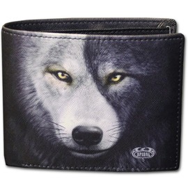 Wolf CHI - Bi-Fold Simulated Soft Leather Wallet -Black
