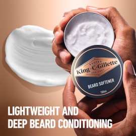 King C. Gillette Men's Beard Softener, Lightweight & Deep Beard Conditioning, Infused with Signature Scent with Notes of Sandalwood, Cedar, Bergamot, Cardamon Seeds & Mandarin, 100ml