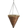 Green Thumb 12" Inch Rope & Fern Cone Shaped Hanging