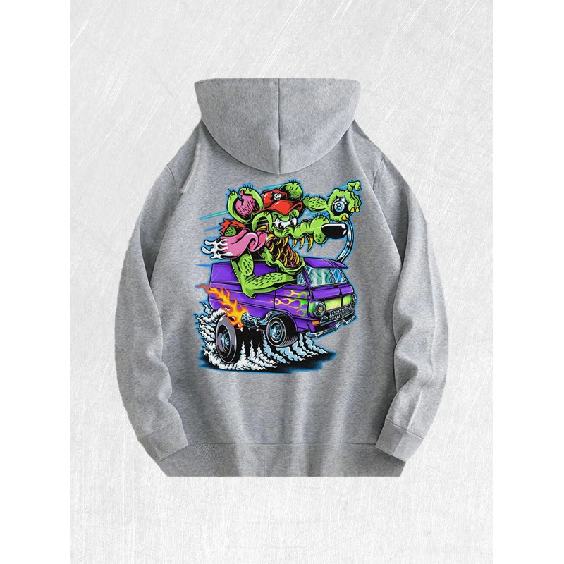 Rat Fink Van Graphic Hoodie 100% Cotton US Warehouse 7