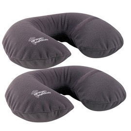 Newgen Medicals Neck Pillow: Inflatable Neck Pillow with High-Quality Fleece Cover, Set of 2 (Inflatable Neck Pillow, Travel Pillow, Inflatable, Health)