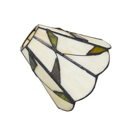 Uonlytech 1pc Stained Glass Lampshade Ceiling Fan Light Shades Decorative Lamp Shades Ceiling Fan Shade Lamp Cover Glass European Style Lamp Shade Glass Light Shade Guard Plate E27 Manual