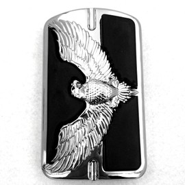 SMT-Chromed Compatible With Harley Davidson Touring Softail Brake Pedal Large Pad H-D Eagle Hawk Emblem [B013T6OAR0]