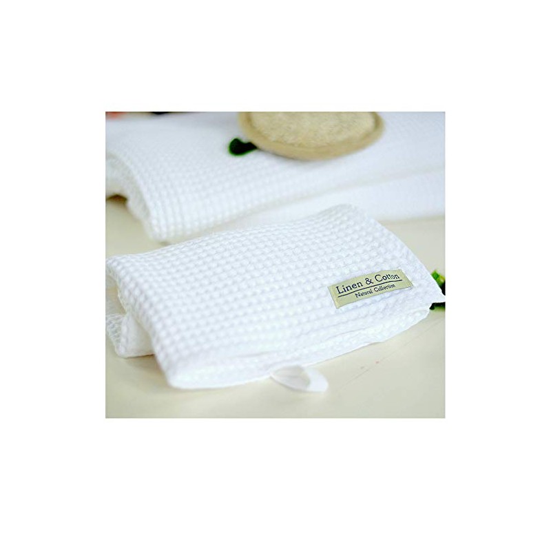 Linen & Cotton Luxury Washed Waffle Bath | Hand |