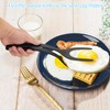 LIAMGUS Black Fried Egg Flipper, 2 in 1 Spatula, Egg