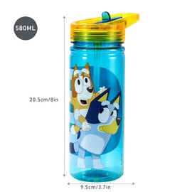 Zawadi Global Bluey 580ml Water Bottle for Kids School Drinks Bottle Made of Durable Ecozen Reusable BPA Free