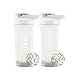 Futai Protein Shakers, White, 23.7 fl oz (700 ml), Set of 2