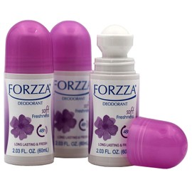 Forzza Roll-on Deodorant Soft Freshness, 3-pack Of 2.03 Oz each, 3 Roll-On Bottles