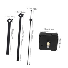 DOITOOL 4 Sets Long Shaft Silent Quartz Clock Movement Kit DIY Clock Mechanism with Precision Sweep Function Stylish Metal Hands