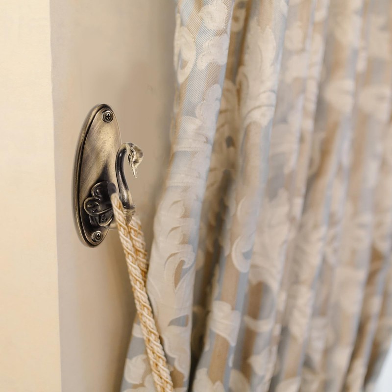 VORCOOL Pair of Swan Style Drapery Curtain Holdbacks Tieback Hooks