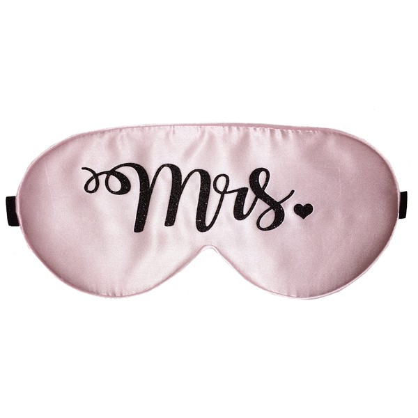 Mrs. Silk Bride Sleep Eye Mask - Pink and Black