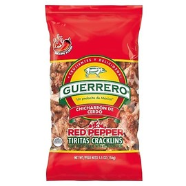 Tender Cracklin Chicharrones Red Pepper Cracklins 5.5oz Bags (Pack of 6)