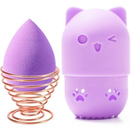 Soporte de esponja de maquillaje, soporte de esponja de belleza, funda de viaje para licuadora de maquillaje, estuche de esponja cosmética, soporte para huevos de belleza, soporte para licuadora de belleza, funda de viaje para batidora de maquillaje, sop