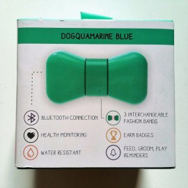 Wondermento WonderWoof Smart BowTie Activity Monitor for Dogs W' Bluetooth - Aqua Brand New