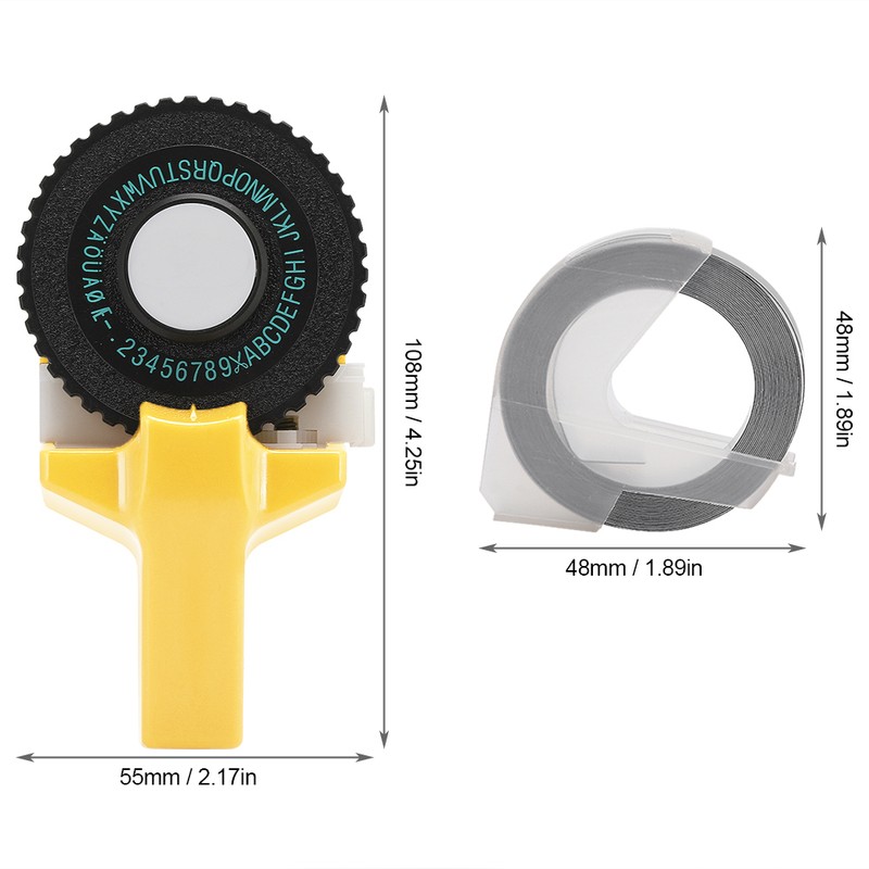 Mini Manual Tape Maker Decorative Coloured ABS 3D Embossing Tape