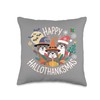 Funny Hallothanksmas Otters Lovers Throw Pillow