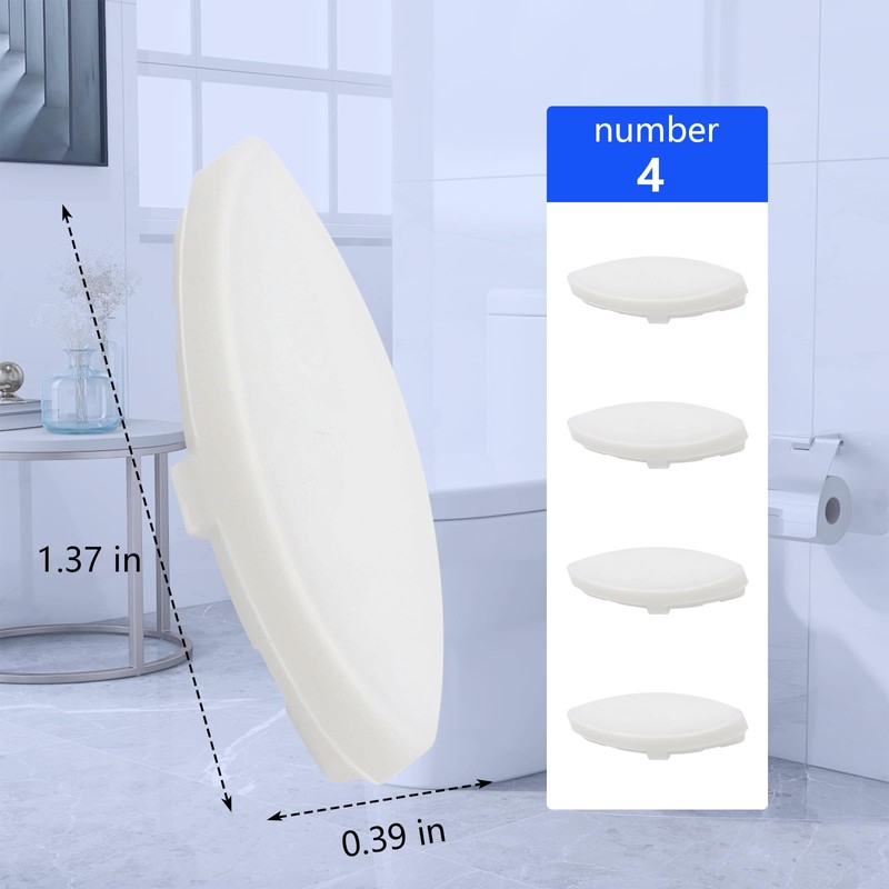 for Kohler 1133070 1236365 Toilet Replacement Parts 4Pcs Rubber Toilet