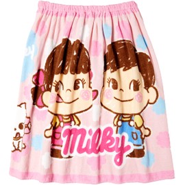 Marushin Peko-chan 3095002100 Roll Towel Wrap Towel Milky Smills 100% Cotton, 23.6 x 47.2 inches (60 x 120 cm), Girls