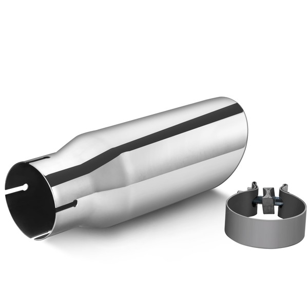 FUUNPOWER Exhaust Tip 3'' Inlet 4'' Outlet 12'' Overall Length,