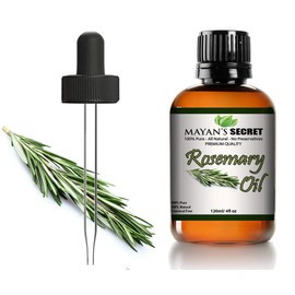 "Mayan's Secret Rosemary Essential Oil - 100% Pure and Natural, 4 oz Amber Glass Bottle for Hair, and Skin Care"