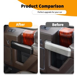 Hoolcar Inner Door Handle Cover Interior Door Handle Cover Trim Compatible with Ford F150 2015-2020, Carbon Fiber, Interior Accessories