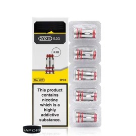 Vaporly UK PnP X Coils for Voopoo Drag 5, Drag S2, Drag X2, Argus Pro 2 Kits (0.3 ohm (32-40w) MTL & DTL)