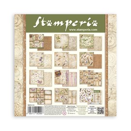 Stamperia - Scrapbook Paper Pad for Scrapbooks, Albums, Cards, Bullet Journals and More, Acid Free, Double-Sided, Perfect for Hobbies, Crafts, and Gifting (All Around) (20.3 x 20.3cm)