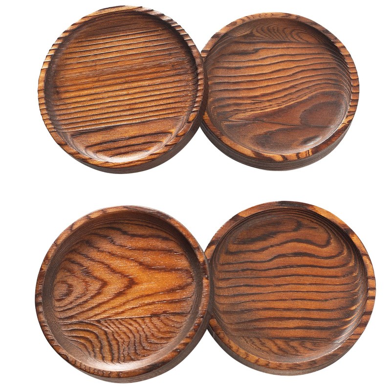 Wooden Coasters for Drinks - Natural Wood Drink Coaster Set
