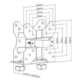 Brateck CPB-1 Adjustable Multifunctional Thin Client Mount