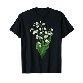 White Lily Of The Valley Spring Flower Watercolor T-Shirt