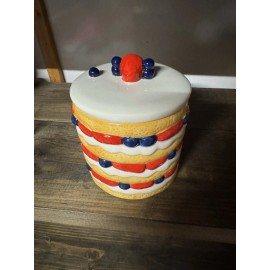 Lang Strawberry Shortcake Ceramic Canister Cookie Jar Brand New