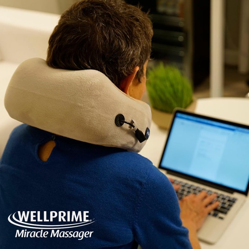 Wellprime Neck Massager Miracle Massager, 3 Modes, Vibration + Massage,