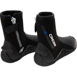 Cressi Unisex Adult Korsor Semi-Rigid Sole Boots, 7 mm Boots with Semi-Rigid Sole for Diving, Black, M