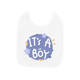 Baby Bib for Gender Reveal Party, It's a Boy Design, Blue