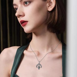 POPLYKE Tree of Life Moss Agate Mother and Daughter Necklace for Women Sterling Silver Family Tree Mothers Day Jewelry Jewellery Gifts