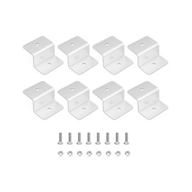 QWORK® 8 Pcs Solar Panel mounting Brackets , Solar Panel Z Brackets , with 16 Pcs Screw and Nuts , Perfect for RV Roofs, Boats, Houses