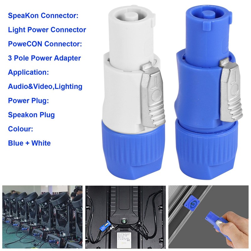 caapmony 10pcs/lot Nac3Fca Speakon Plug 3 Pin Powercon Plug 20A