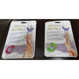 Satin Smooth Hand Foot Pack MOISTURIZING TREATMENT Single Use Gloves Booties - FOOT BOOTIES, 1 pc