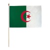 Algeria 12x18in Stick Flag - 1 dozen pack