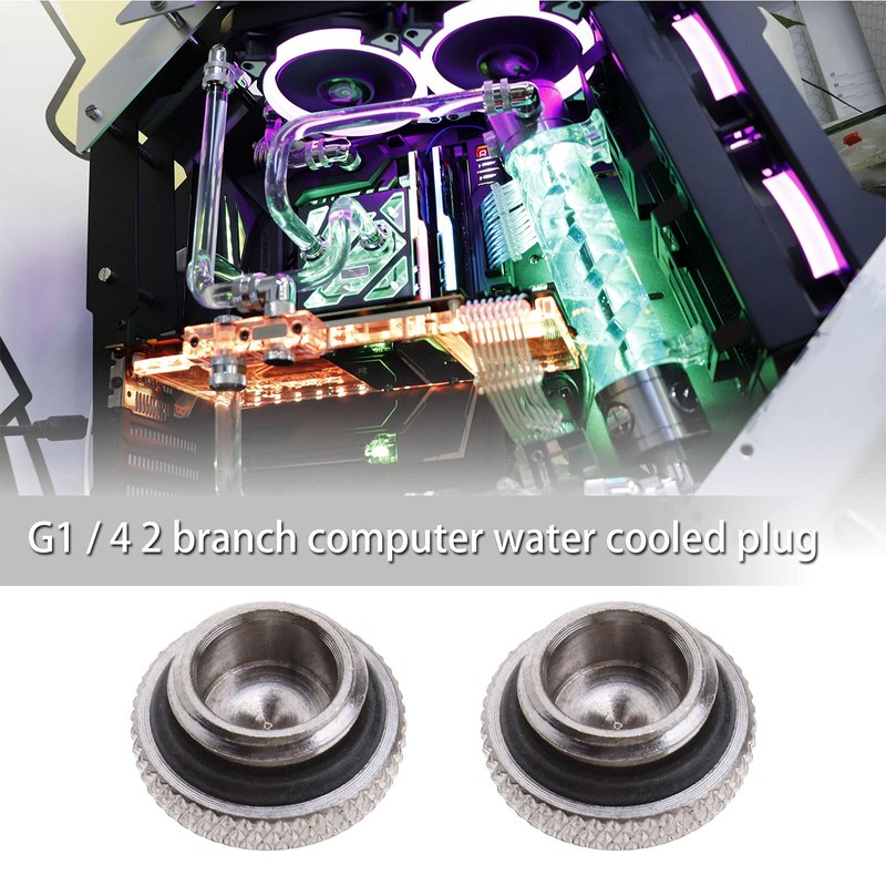 EMSea 4X G1/4 Water Cooling Adapter Water Stop Plug for