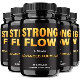 (5 Pack) Strong Flow – Premium StrongFlow Prostate Supplement with Natural Ingredients | Prostate Support Capsules for Men’s Balance, Bladder & Urinary Comfort, Easy-to-Take Pills (300 Capsules)
